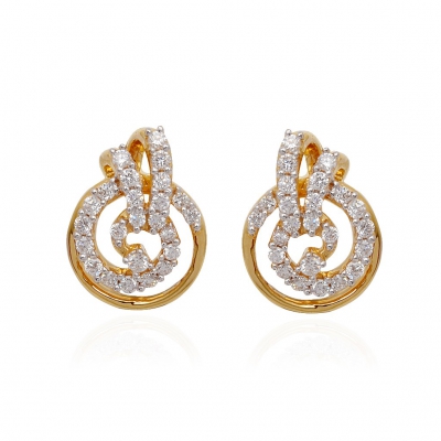 Circle With Spiral Finishing Earrings