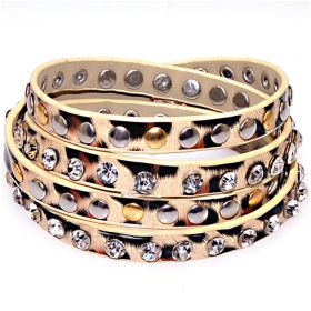 Crystal Metal Rivet Leopard