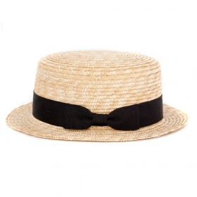 Tan Straw Boater